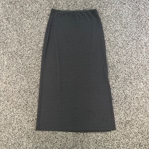 Grey long skirt with side cut